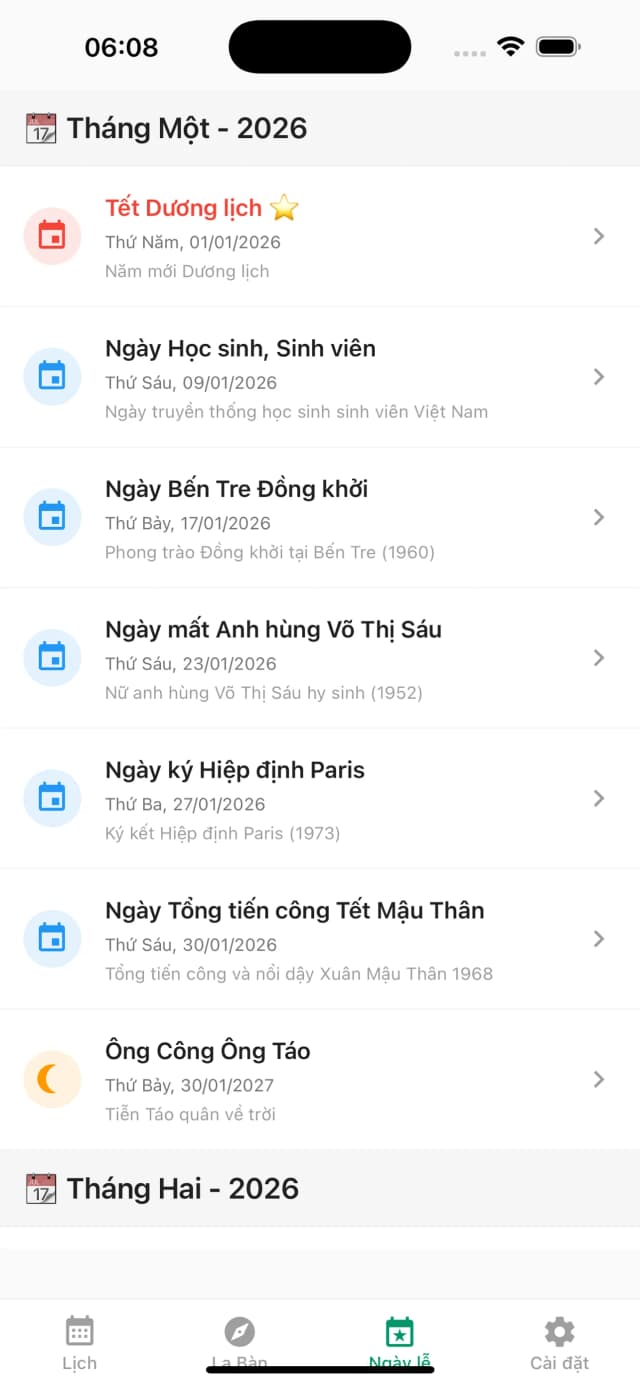 Danh sách ngày lễ Việt Nam