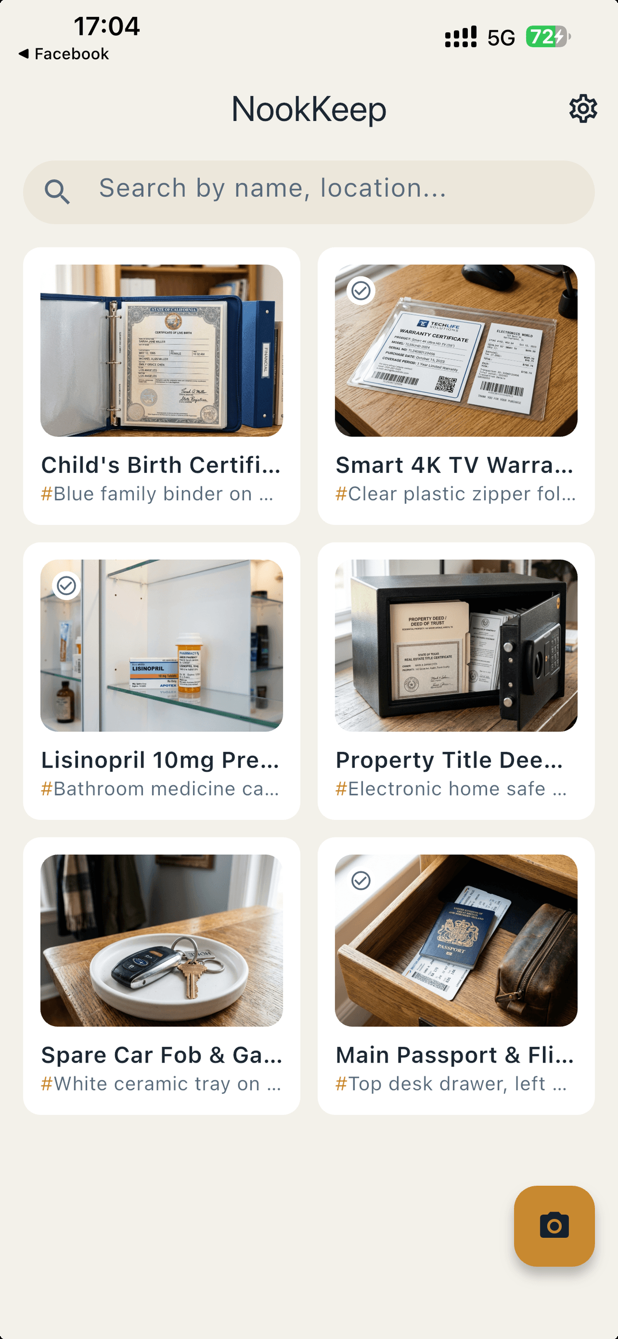 NookKeep App Interface